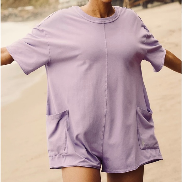 FP Movement by Free People Pants - 🍂NWOT Free People Hot Shot Tee Romper. Pale Lavender. Size: Small